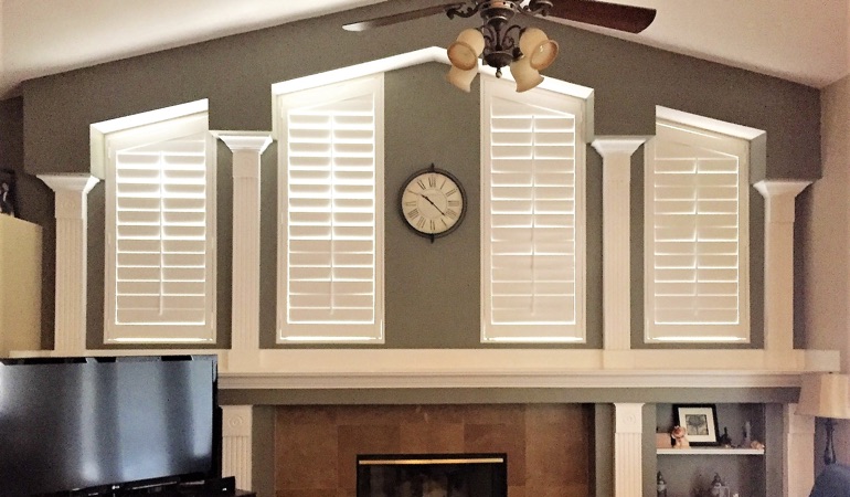 Polywood Shutters in Family Room in Las Vegas
